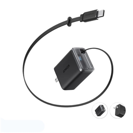 اداپتور 35 وات انکر مدل Anker Nano Charger (35W, Built-In Retractable USB-C Cable) A2658