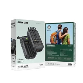 پاوربانک خورشیدی 20000 گرین لاین Green Lion Solar Mate GNSOLM20PBK توان 22.5 وات و کابل متصل