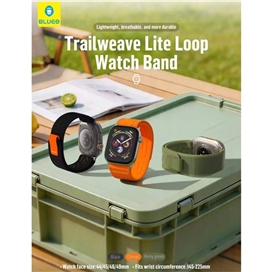 بند اپل واچ برند بلو مدل Blueo Trailweave Lite Loop Watch Band مناسب برای 44-45-46-49 mm