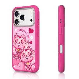قاب برند یانگکیت مدل Lucky In Love گربه سرخابی یانگ کیت Youngkit آیفون مناسب برای Apple iPhone 17 Pro Max
