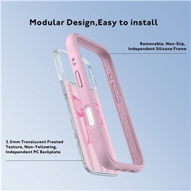 قاب برند مدل Papion پاپیون راه راه صورتی یانگ کیت Youngkit آیفون مناسب برای Apple iPhone 17 Pro Max