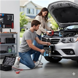 جامپ استارت و پمپ باد پاورولوژی Powerology 3-In-1 Jump Starter & Tire Inflator PPBCHA96BKBU
