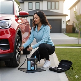 جامپ استارت و پمپ باد پاورولوژی Powerology 3-In-1 Jump Starter & Tire Inflator PPBCHA96BKBU