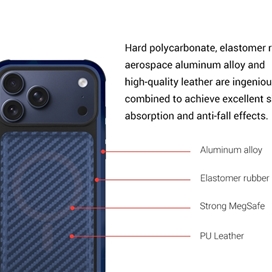 کاور کی -زد دوو مدل Mag Mars Carbon مناسب برای گوشی موبایل اپل iPhone 17 Pro Max