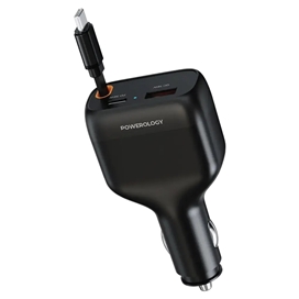 شارژر فندکی 81وات پاورولوژی Powerology Cyber Car Charger PCCSR027BK