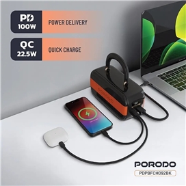 پاوربانک 100وات 60000 پرودو Porodo Sway power bank PDPBFCH092BK