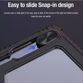 کیف کلاسوری نیلکین مدل Bumper Leather Case Pro مناسب برای تبلت سامسونگ Galaxy Tab S10 Plus Galaxy Tab S9 Plus