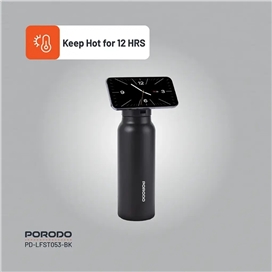 فلاسک پرودو Porodo Lifestyle Magnetic Mount LFST053 ظرفیت 700 میلی لیتر با هولدر مگنتی