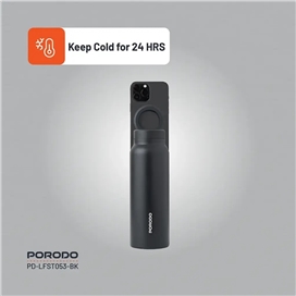 فلاسک پرودو Porodo Lifestyle Magnetic Mount LFST053 ظرفیت 700 میلی لیتر با هولدر مگنتی
