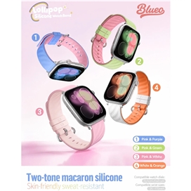 بند اپل واچ برند بلو مدل Blueo Lollipop Dorri Silicone Watch Band مناسب برای سایز 38-40-41-42s10 mm