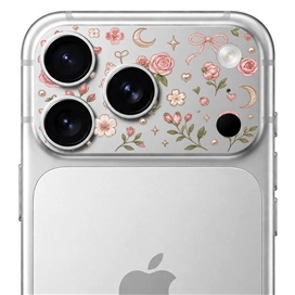 محافظ دور لنز طرح گل برند بلو مدل Blueo Invisible Shock-Resistant Lens Protection مناسب برای  Apple iPhone 17 Pro Max