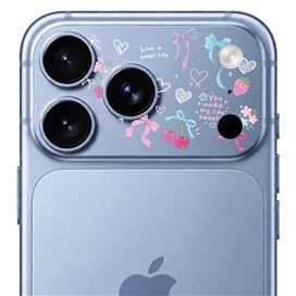 محافظ دور لنز طرح پاپیون برند بلو مدل Blueo Invisible Shock-Resistant Lens Protection مناسب برای Apple iPhone 18 Pro