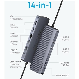 هاب 14 پورت انکر Anker A8389
