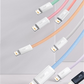 کابل لایتنینگ فست شارژ بیسوس BASEUS CABLE DYNAMIC SERIES FOR LIGHTNING 2.4A 2M CALD000502