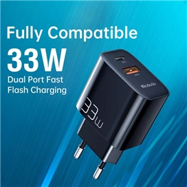 شارژر دیواری فست شارژ 33 وات مک دودو مدل CH-0921