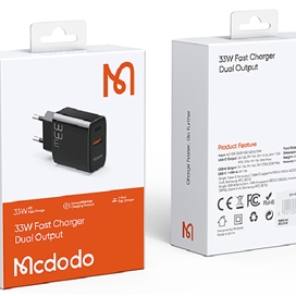 شارژر دیواری فست شارژ 33 وات مک دودو مدل CH-0921