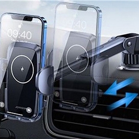 شارژر وایرلس و پایه نگهدارنده موبایل داخل خودرو جویروم Joyroom Wireless car charger holder (dashboard version) JR-ZS241