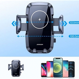 شارژر وایرلس و پایه نگهدارنده موبایل داخل خودرو جویروم Joyroom Wireless car charger holder (dashboard version) JR-ZS241