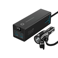 اینورتر فندکی خودرو 300 وات با دو خروجی 220 ولت پاورولوژی مدل PWCUQC038