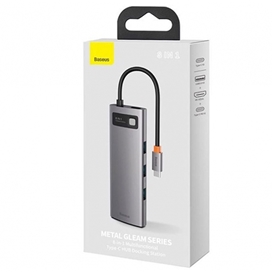 هاب 11 پورت بیسوس Baseus CAHUB-CT0G Metal Gleam B00030709811-00 توان 100 وات