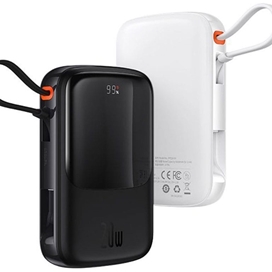 پاوربانک شارژر سریع 20 وات به همراه کابل لایتنینگ 10000 بیسوس Baseus Qpow Pro Fast Charge Power Bank PPQD020001