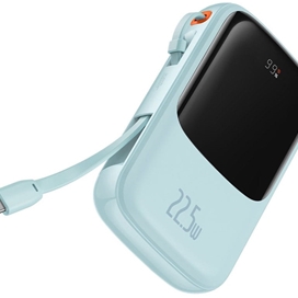 پاوربانک شارژر سریع 22.5 وات تایپ‌سی به همراه کابل تایپ‌سی 0.5 متری 10000 بیسوس Baseus Qpow Pro Fast Charge Power Bank PPQD020101