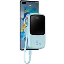 پاوربانک شارژر سریع 22.5 وات تایپ‌سی به همراه کابل تایپ‌سی 0.5 متری 10000 بیسوس Baseus Qpow Pro Fast Charge Power Bank PPQD020101