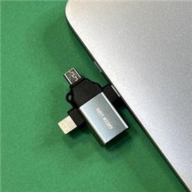 مبدل OTG گرین Green سه کاره USB 3.0 به Lightning/Micro/Type-C با گارانتی