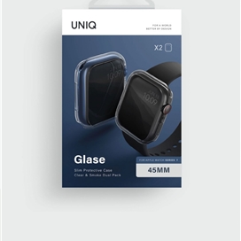 گادر محافظ اپل واچ سری 7 سایز 45mm برند یونیک مدل Glase بسته 2 تایی