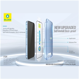 گلس فول BLUEO Anti Dust HD Glass Anti Static With Applicator مناسب برای Apple iPhone 14 Pro