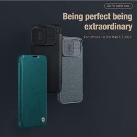 کیف کلاسوری نیلکین مدل Qin Pro Plain Cloth مناسب برای گوشی موبایل اپل iPhone 14 Pro Max