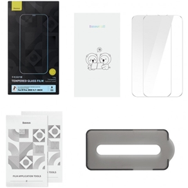پک دوتایی گلس تمام صفحه آیفون بیسوس Baseus Tempered Glass Film Iphone 14 Pro max SGBL210302