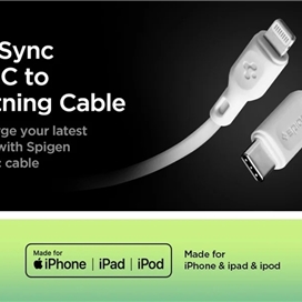 کابل USB-C به لایتنینگ اسپیگن مدل Spigen DuraSync USB C to Lightning طول 100CM