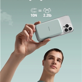 پاوربانک بی سیم مگنتی مگ سیف 5000 برند انکر مدل A1610 Anker 621 Magnetic Battery (MagGo)