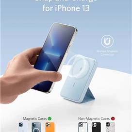 پاوربانک بی سیم مگنتی مگ سیف 5000 برند انکر مدل A1614 Anker 622 Magnetic Battery (MagGo)