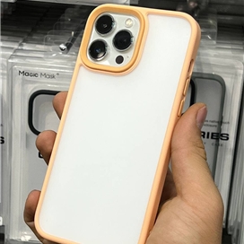 قاب پشت شفاف برند مجیک ماسک Magic Mask مدل کیو سریز Q Series دور لنز دار برای گوشی  iPhone 13 Pro