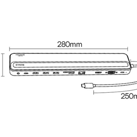 هاب 11 پورت USB-C باسئوس مدل WKSX030013