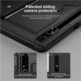 کیف کلاسوری کیبورد دار نیلکین مدل Bumper Combo Keyboard مناسب برای تبلت سامسونگ Galaxy Tab S7 Plus