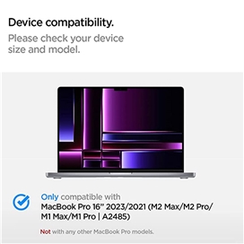 محافظ صفحه نمایش اسپیگن MacBook Pro 16″ Screen Protector GLAS.tR SLIM (2021/2023)