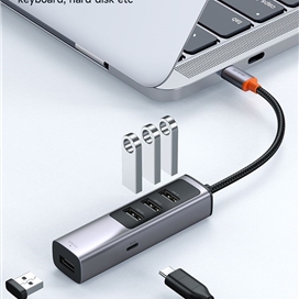 تبدیل هاب چندکاره 5 پورت مک دودو مدل MCDODO HU-1120 پورت ورودی تایپ سی