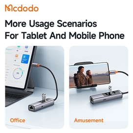 تبدیل هاب چندکاره 5 پورت مک دودو مدل MCDODO HU-1110 پورت ورودی تایپ سی