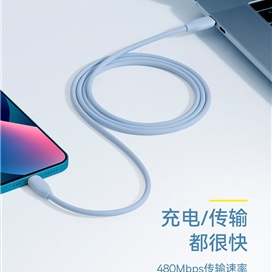 کابل لایتنینگ به Type C بیسوس Baseus Jelly Liquid Silica Gel CAGD020101 طول 2 متر توان 20 وات