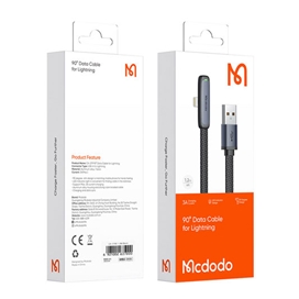 کابل شارژ لایتنینگ 90 درجه مک دودو Mcdodo Lightning 90 degree Data Cable CA-2791