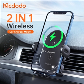 هولدر و شارژر وایرلس 15 وات مک دودو Mcdodo Dual Coil Wireless Charger Car Mount CH-1600