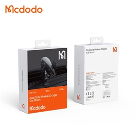 هولدر و شارژر وایرلس 15 وات مک دودو Mcdodo Dual Coil Wireless Charger Car Mount CH-1600