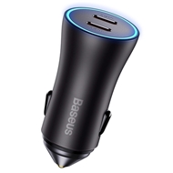 شارژر فندکی 40 وات دو پورت بیسوس Golden Contactor Pro CCJDZ-CC