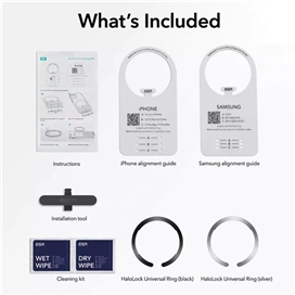 رینگ مگنتی ESR پک دوتایی مشکی و نقره ای