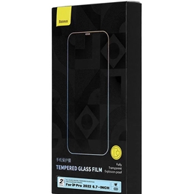 پک دوتایی گلس تمام صفحه آیفون بیسوس Baseus Tempered Crystal Glass Film Iphone 14 Pro Max SGBL170302