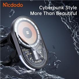 هولدر و شارژ وایرلس مگنتی مک دودو Mcdodo Transparent Magnetic Wireless Charging Car mount CH-2340