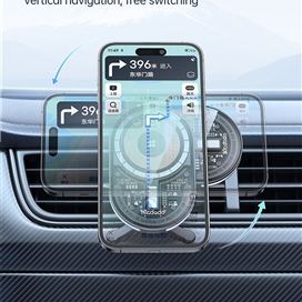 هولدر و شارژ وایرلس مگنتی مک دودو Mcdodo Transparent Magnetic Wireless Charging Car mount CH-2340